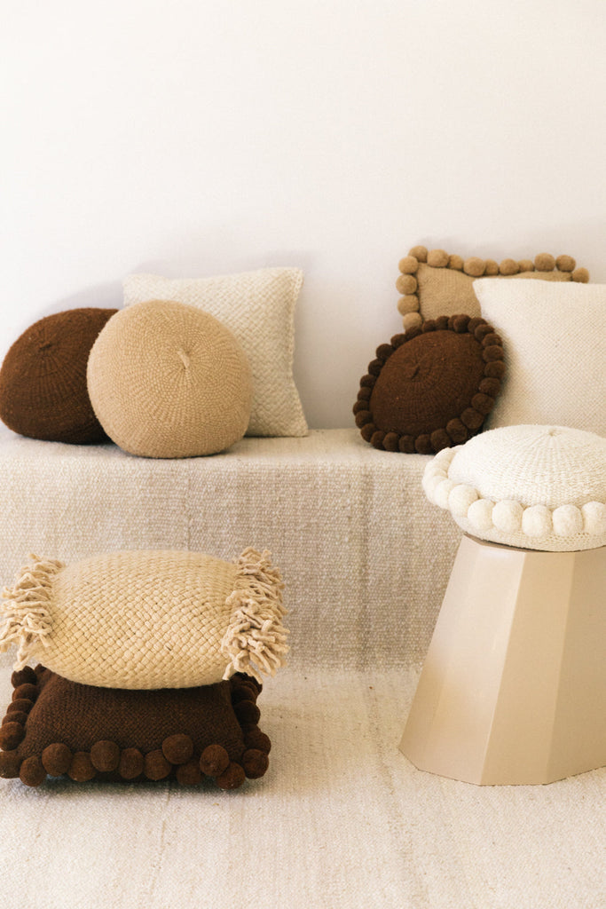 Classica Pom Pom Pillow #2 Large | Rust