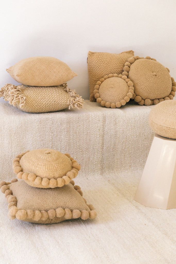 Classica Pom Pom Pillow #1 Mini | Sand