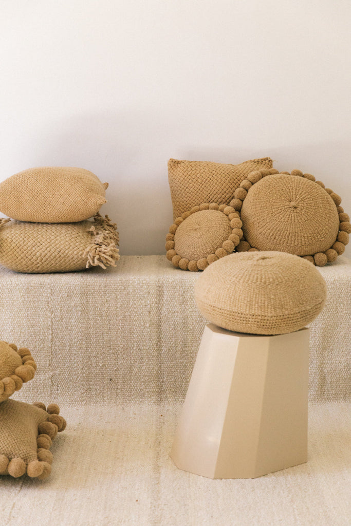 Classica Pom Pom Pillow #1 Large | Sand