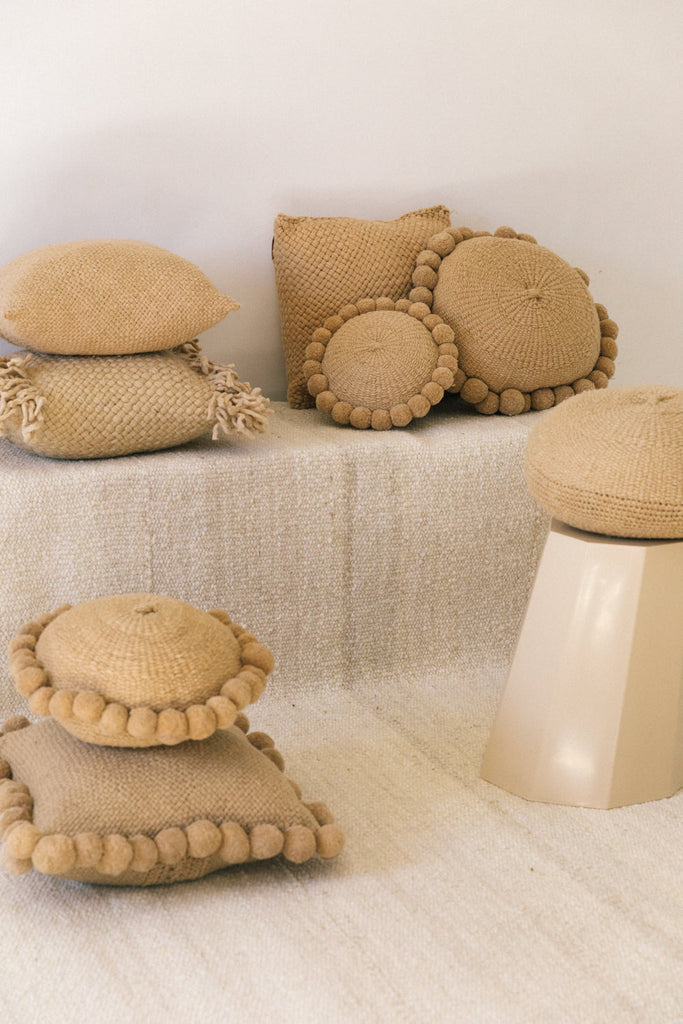 Classica Pom Pom Pillow #2 Large | Sand